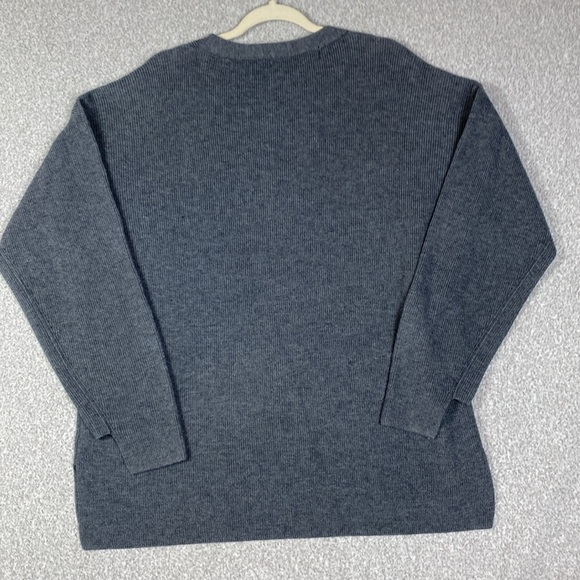 River Stone wool blend sweater XL ribbed soft heavy weight split side hems - Picture 7 of 11